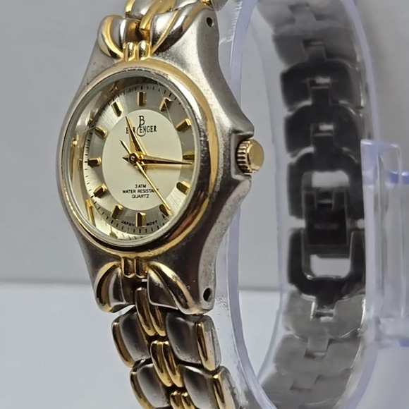 Womens Berenger 25mm Gold Watch 1 Micron 16/23 kt Solid Brass Case New Battery - Picture 2 of 9